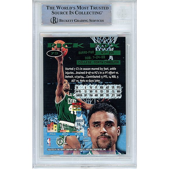 Rick Fox Signed 1995-96 Stadium Club Basketball Card Beckett Celtics Autograph - Picture 2 of 4